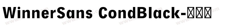 WinnerSans CondBlack字体转换